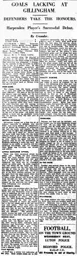 Match Report: Gillingham vs Luton Town FC (19th Feb 1927)