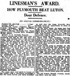 Match Report: Plymouth Argyle vs Luton Town FC (7th May 1927)