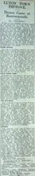 Match Report: Bournemouth vs Luton Town FC (10th Sep 1927)