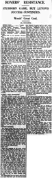 Match Report: Luton Town FC vs Bristol Rovers (17th Dec 1927)