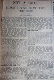 Match Report: Luton Town FC vs Southend United (31st Dec 1927)