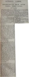 Match Report: Luton Town FC vs Bournemouth (21st Jan 1928)
