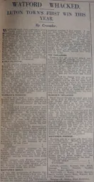 Match Report: Luton Town FC vs Watford (4th Feb 1928)