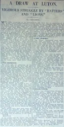 Match Report: Luton Town FC vs Millwall (11th Feb 1928)