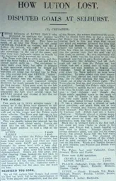 Match Report: Crystal Palace vs Luton Town FC (18th Feb 1928)