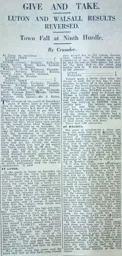 Match Report: Walsall vs Luton Town FC (23rd Apr 1928)