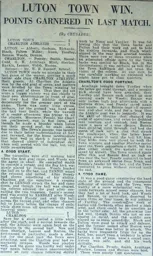 Match Report: Luton Town FC vs Charlton Athletic (5th May 1928)