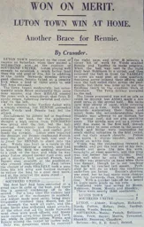 Match Report: Luton Town FC vs Southend United (8th Sep 1928)
