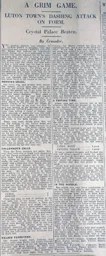 Match Report: Luton Town FC vs Crystal Palace (10th Nov 1928)