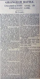 Match Report: Gillingham vs Luton Town FC (1st Dec 1928)