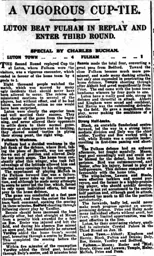 Match Report: Luton Town FC vs Fulham (13th Dec 1928)