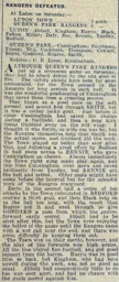 Match Report: Luton Town FC vs Queens Park Rangers (22nd Dec 1928)