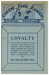 Programme: Queens Park Rangers vs Luton Town FC (4th May 1929)