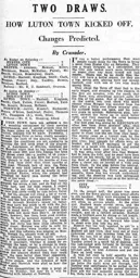 Match Report: Luton Town FC vs Norwich City (2nd Sep 1929)