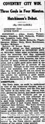 Match Report: Coventry City vs Luton Town FC (21st Dec 1929)