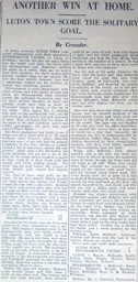 Match Report: Luton Town FC vs Bournemouth (25th Jan 1930)
