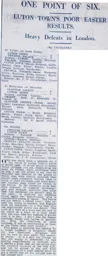 Match Report: Luton Town FC vs Crystal Palace (18th Apr 1930)
