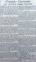 Match Report: Luton Town FC vs Newport County (4th Oct 1930)