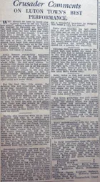 Match Report: Swindon Town vs Luton Town FC (25th Oct 1930)