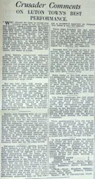 Match Report: Swindon Town vs Luton Town FC (25th Oct 1930)