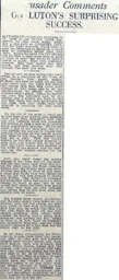 Match Report: Coventry City vs Luton Town FC (8th Nov 1930)