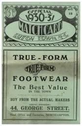 Programme: Luton Town FC vs Clapton Orient (29th Nov 1930)