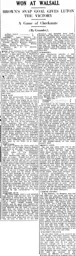 Match Report: Walsall vs Luton Town FC (21st Mar 1931)