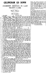 Match Report: Luton Town FC vs Gillingham (14th Sep 1931)