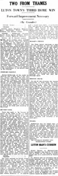 Match Report: Luton Town FC vs Thames (19th Sep 1931)