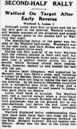 Match Report: Watford vs Luton Town FC (13th Apr 1932)