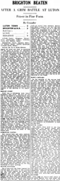 Match Report: Luton Town FC vs Brighton & Hove Albion (30th Apr 1932)