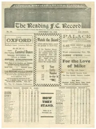 Programme: Reading vs Luton Town FC (5th Nov 1932)
