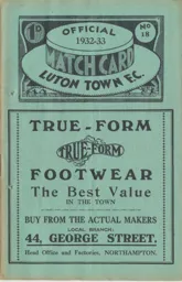 Programme: Luton Town FC vs Kingstonian (26th Nov 1932)