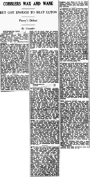 Match Report: Northampton Town vs Luton Town FC (31st Dec 1932)