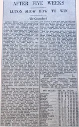 Match Report: Luton Town FC vs Exeter City (11th Feb 1933)