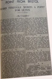 Match Report: Bristol Rovers vs Luton Town FC (8th Apr 1933)