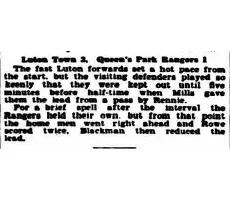 Match Report: Luton Town FC vs Queens Park Rangers (18th Apr 1933)