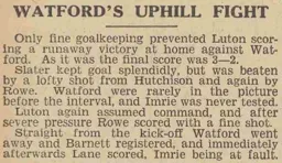 Match Report: Luton Town FC vs Watford (26th Apr 1933)
