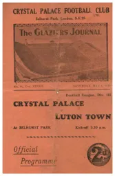 Programme: Crystal Palace vs Luton Town FC (6th May 1933)