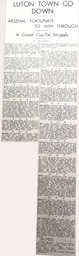 Match Report: Luton Town FC vs Arsenal (13th Jan 1934)