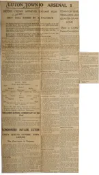Match Report: Luton Town FC vs Arsenal (13th Jan 1934)