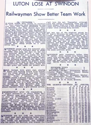 Match Report: Swindon Town vs Luton Town FC (24th Feb 1934)