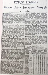 Match Report: Luton Town FC vs Reading (10th Mar 1934)