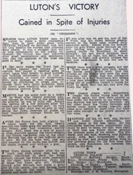 Match Report: Luton Town FC vs Crystal Palace (7th Apr 1934)