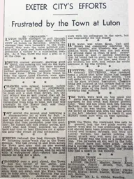 Match Report: Luton Town FC vs Exeter City (21st Apr 1934)