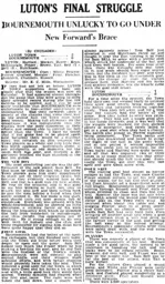 Match Report: Luton Town FC vs Bournemouth (5th May 1934)