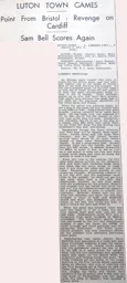 Match Report: Luton Town FC vs Cardiff City (3rd Sep 1934)