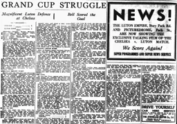 Match Report: Chelsea vs Luton Town FC (12th Jan 1935)