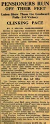 Match Report: Luton Town FC vs Chelsea (16th Jan 1935)
