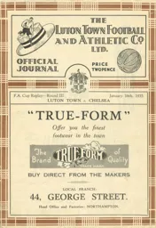 Programme: Luton Town FC vs Chelsea (16th Jan 1935)